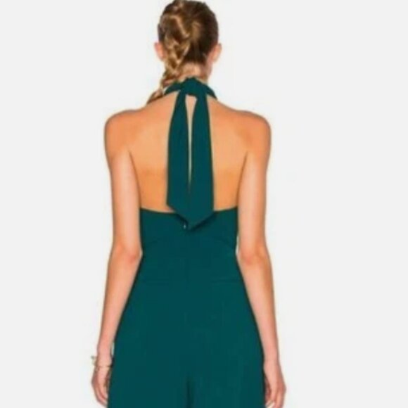 NICHOLAS Halter Split Jumpsuit in Green Women Size 4 - Picture 4 of 6